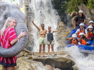 Elephant+waterfall trek + raft by voyon tour chiang mai